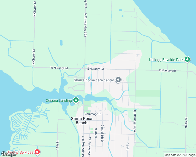 map of restaurants, bars, coffee shops, grocery stores, and more near 95 7th Street in Santa Rosa Beach
