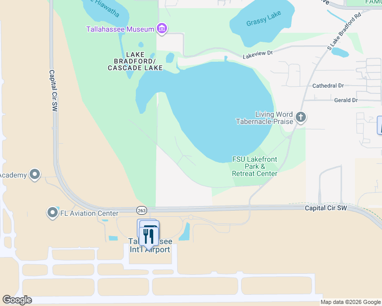 map of restaurants, bars, coffee shops, grocery stores, and more near 4026 Longleaf Court in Tallahassee