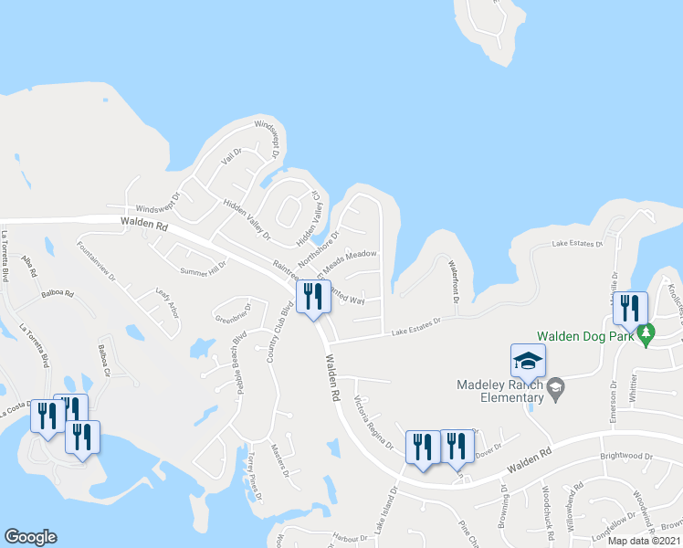 map of restaurants, bars, coffee shops, grocery stores, and more near 3705 Whisper Walk in Montgomery