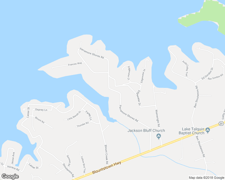 map of restaurants, bars, coffee shops, grocery stores, and more near Parramore Shores Road in Tallahassee