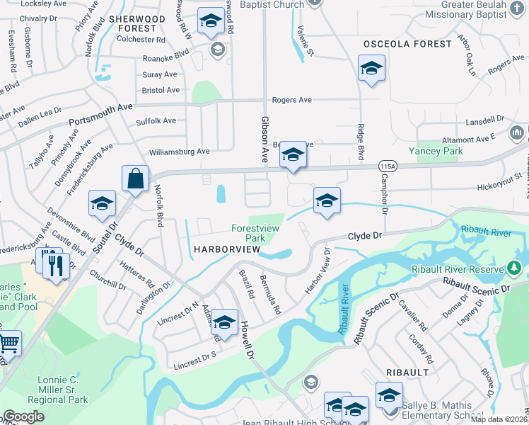 map of restaurants, bars, coffee shops, grocery stores, and more near 4034 Scott Woods Drive East in Jacksonville