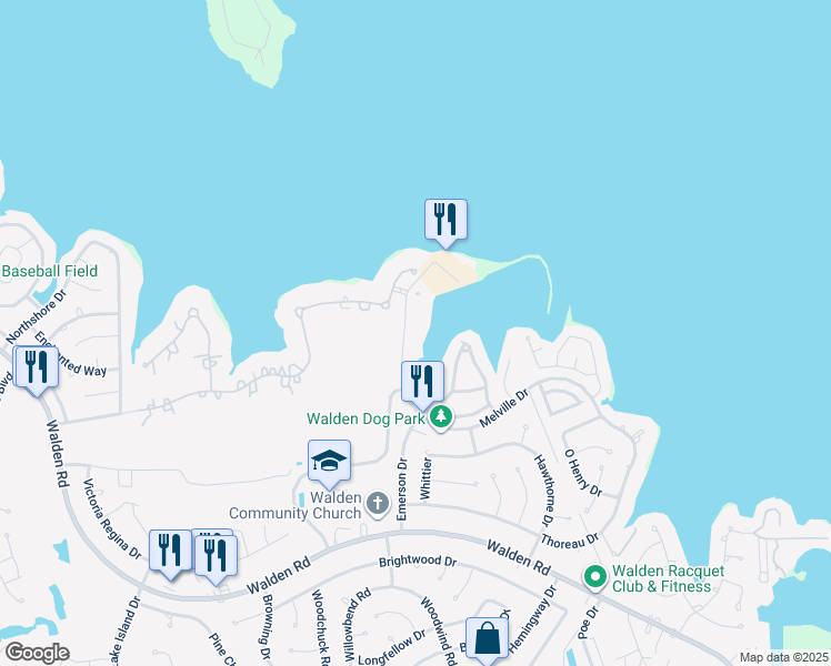 map of restaurants, bars, coffee shops, grocery stores, and more near 12600 Melville Drive in Montgomery