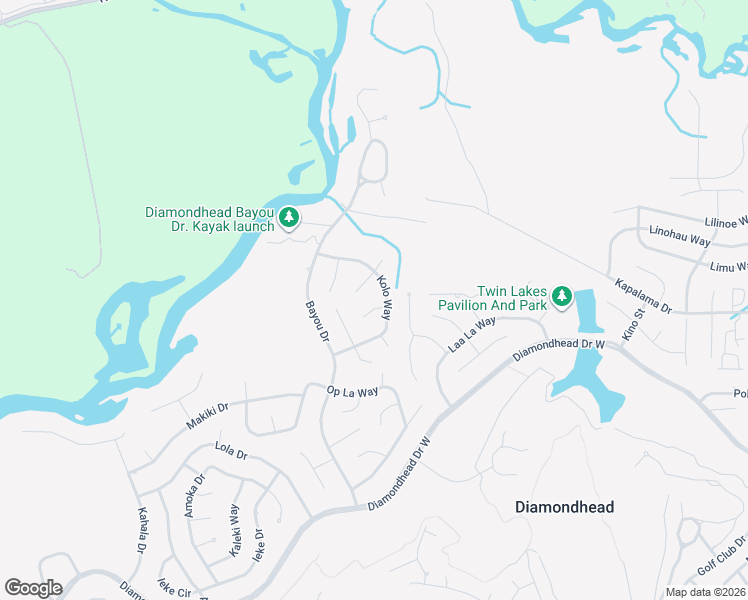map of restaurants, bars, coffee shops, grocery stores, and more near 9553 Kolo Way in Diamondhead