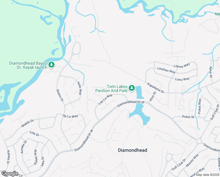 map of restaurants, bars, coffee shops, grocery stores, and more near 9528 Laa Ln Way in Diamondhead