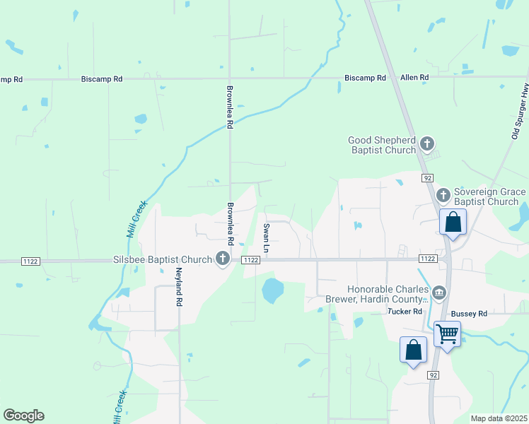 map of restaurants, bars, coffee shops, grocery stores, and more near 2808 Swan Ln in Silsbee