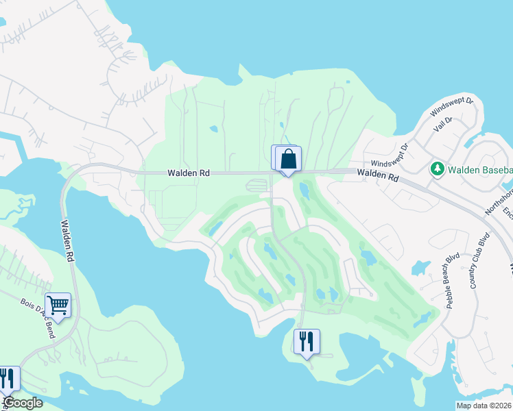 map of restaurants, bars, coffee shops, grocery stores, and more near 35 Laguna Road in Montgomery
