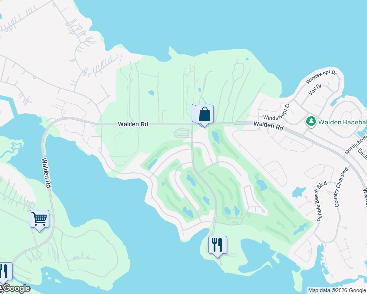 map of restaurants, bars, coffee shops, grocery stores, and more near 35 Laguna Road in Montgomery