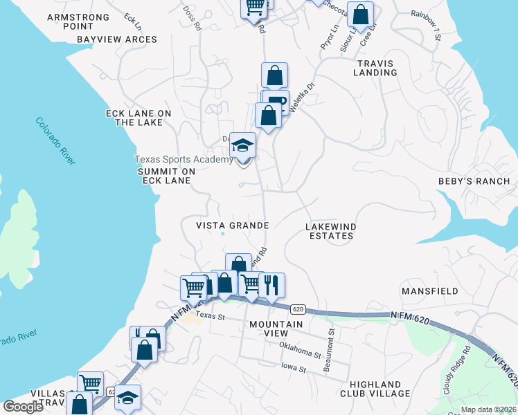 map of restaurants, bars, coffee shops, grocery stores, and more near 4101 Gallo Circle in Austin