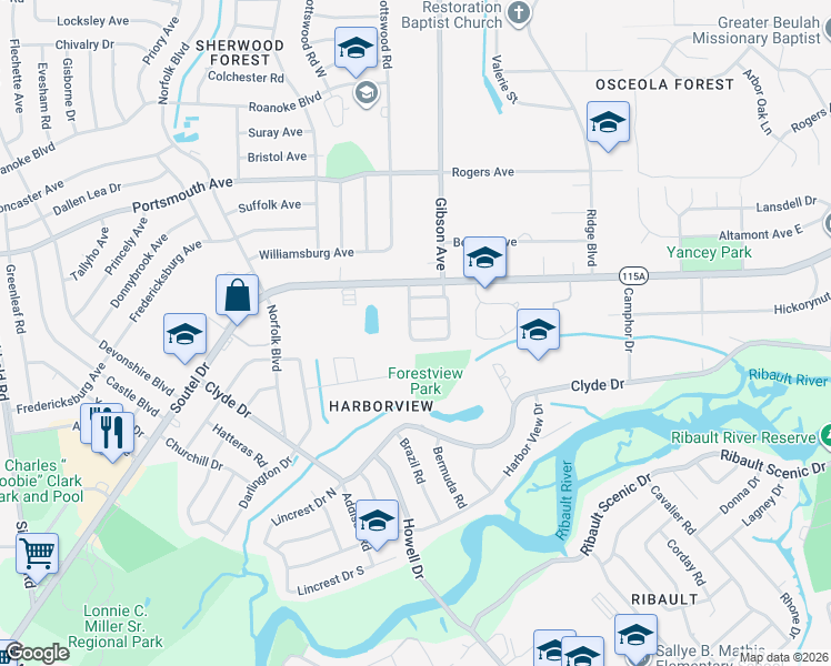 map of restaurants, bars, coffee shops, grocery stores, and more near 4045 Scott Woods Drive South in Jacksonville