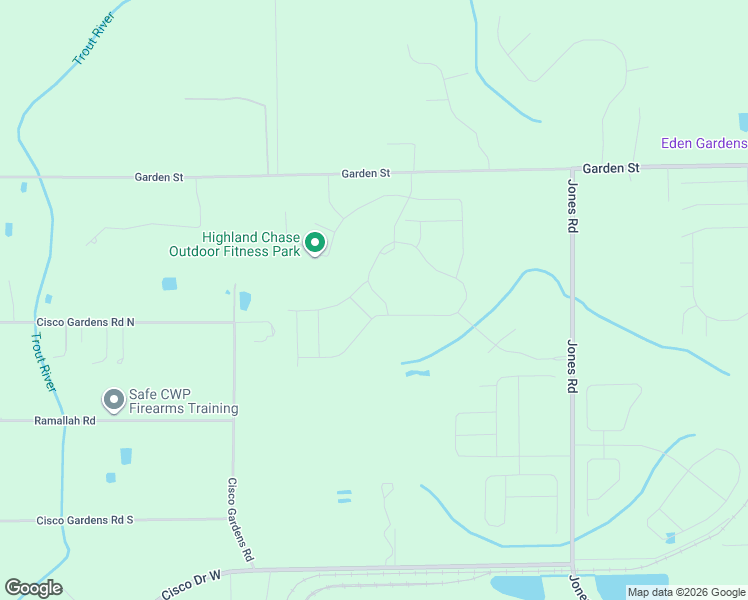 map of restaurants, bars, coffee shops, grocery stores, and more near 9710-10240 Garden Street in Jacksonville