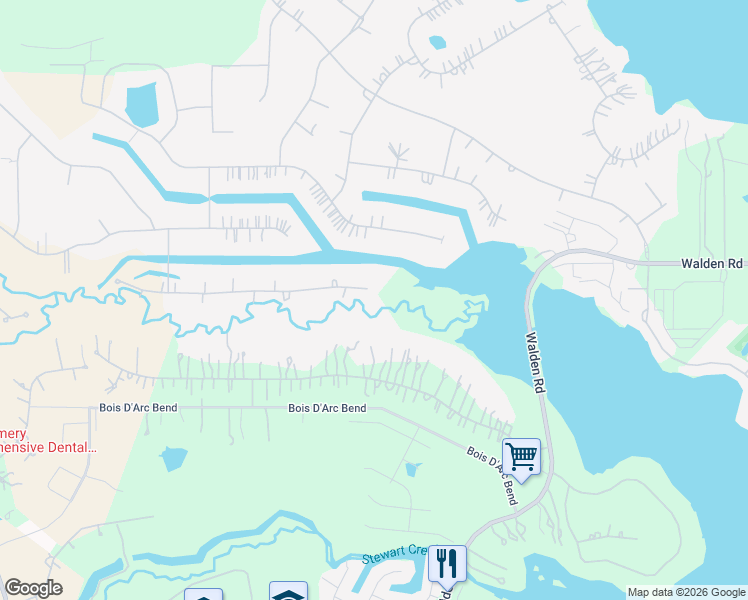 map of restaurants, bars, coffee shops, grocery stores, and more near 11504 Renaissance Drive in Montgomery