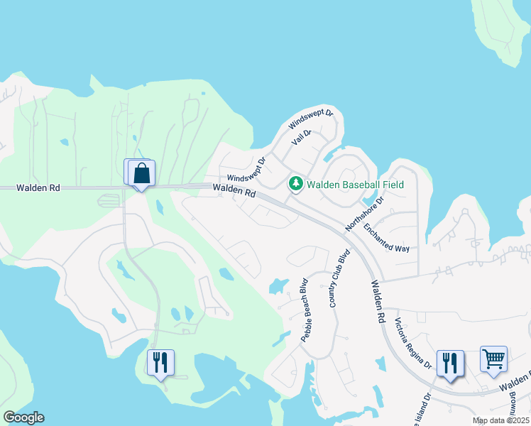 map of restaurants, bars, coffee shops, grocery stores, and more near 3643 Windswept Drive in Montgomery