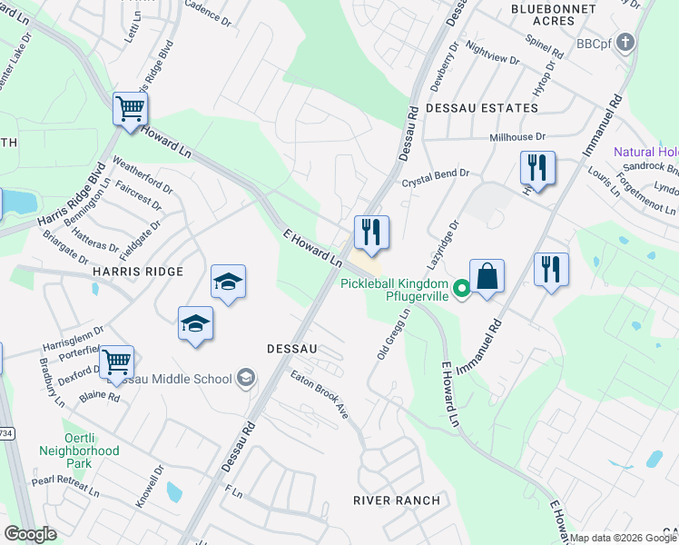 map of restaurants, bars, coffee shops, grocery stores, and more near in Austin