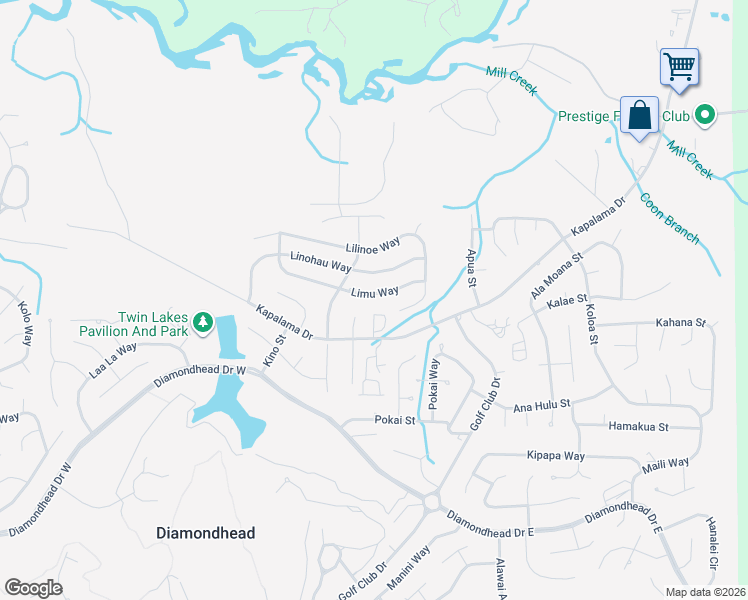 map of restaurants, bars, coffee shops, grocery stores, and more near 9741-9743 Limu Way in Diamondhead