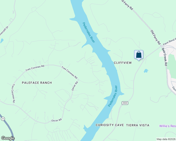 map of restaurants, bars, coffee shops, grocery stores, and more near 1408 Likeness Road in Spicewood