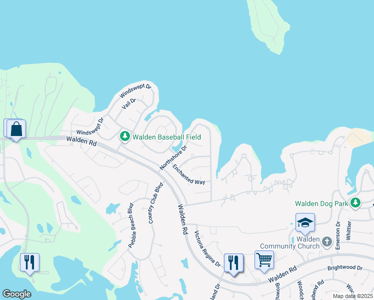 map of restaurants, bars, coffee shops, grocery stores, and more near 3810 Northshore Drive in Montgomery