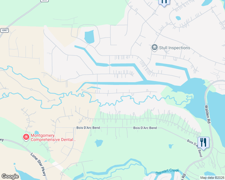 map of restaurants, bars, coffee shops, grocery stores, and more near 11630 Renaissance Drive in Montgomery