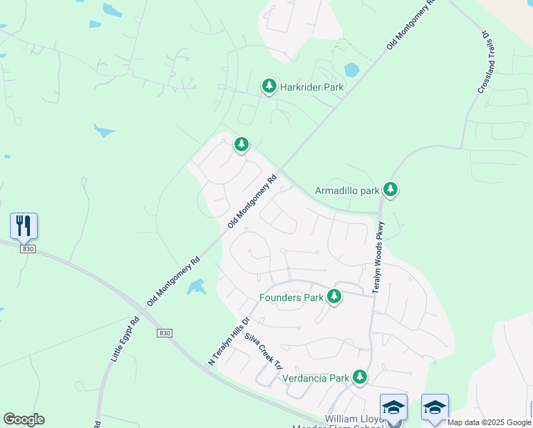 map of restaurants, bars, coffee shops, grocery stores, and more near 11566 Old Montgomery Road in Willis