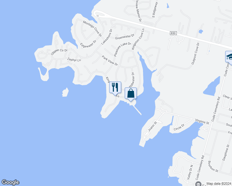map of restaurants, bars, coffee shops, grocery stores, and more near 7038 Kingston Cove Lane in Willis