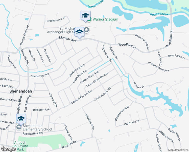 map of restaurants, bars, coffee shops, grocery stores, and more near 5317 Stones River Ave in Baton Rouge