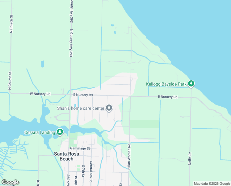 map of restaurants, bars, coffee shops, grocery stores, and more near 435 East Nursery Road in Santa Rosa Beach
