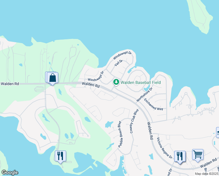 map of restaurants, bars, coffee shops, grocery stores, and more near 3643 Windswept Drive in Montgomery