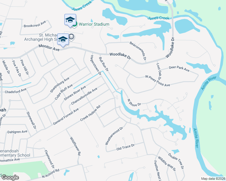 map of restaurants, bars, coffee shops, grocery stores, and more near 5579 Hagerstown Dr in Baton Rouge