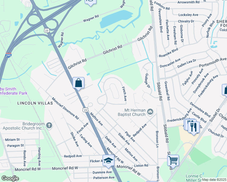 map of restaurants, bars, coffee shops, grocery stores, and more near 5626 Sophist Drive in Jacksonville