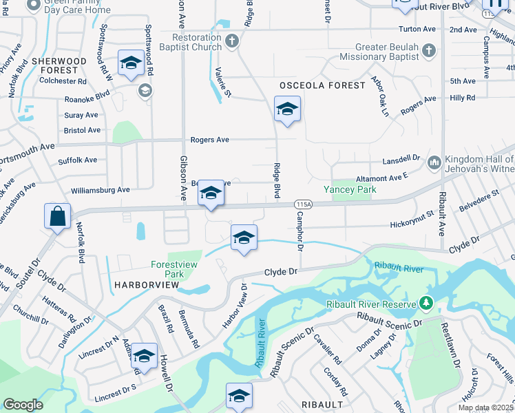 map of restaurants, bars, coffee shops, grocery stores, and more near 3730 Soutel Drive in Jacksonville