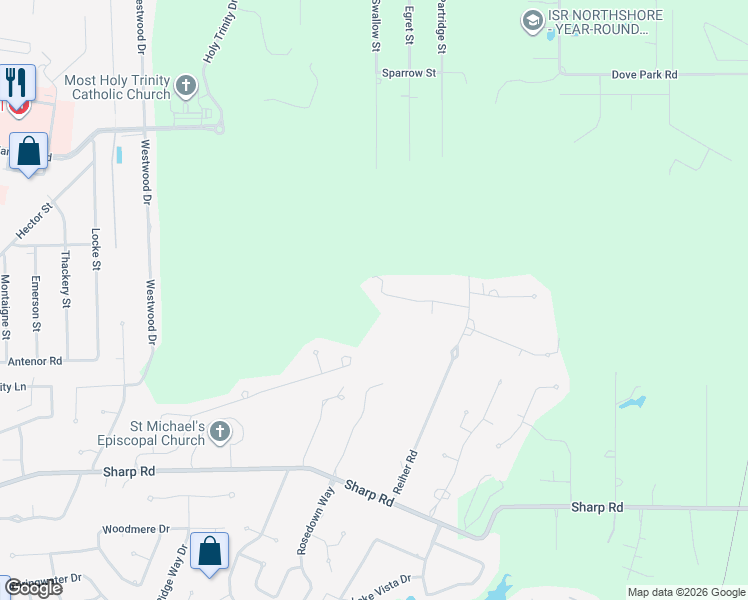 map of restaurants, bars, coffee shops, grocery stores, and more near 5 Rene Court in Mandeville