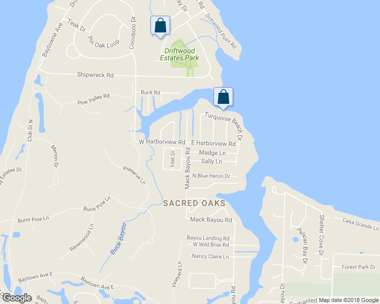 map of restaurants, bars, coffee shops, grocery stores, and more near 19 Madge Lane in Santa Rosa Beach