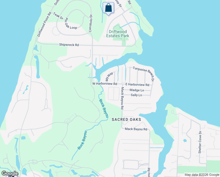 map of restaurants, bars, coffee shops, grocery stores, and more near 136 Beacon Way in Santa Rosa Beach