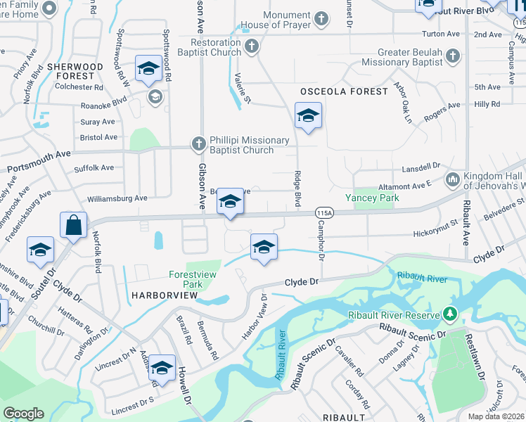 map of restaurants, bars, coffee shops, grocery stores, and more near 3803 Soutel Drive in Jacksonville