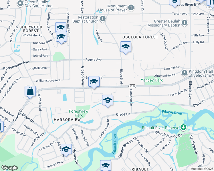 map of restaurants, bars, coffee shops, grocery stores, and more near 3803 Soutel Drive in Jacksonville