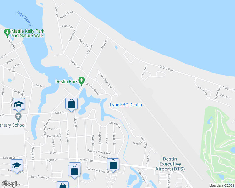 map of restaurants, bars, coffee shops, grocery stores, and more near 86 Crest Place in Destin