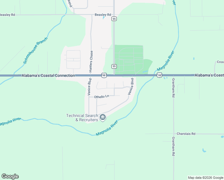 map of restaurants, bars, coffee shops, grocery stores, and more near 12381 Shakespeare Drive in Foley