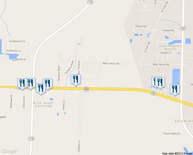 map of restaurants, bars, coffee shops, grocery stores, and more near 513 Bay Pine Villas Drive in Pensacola