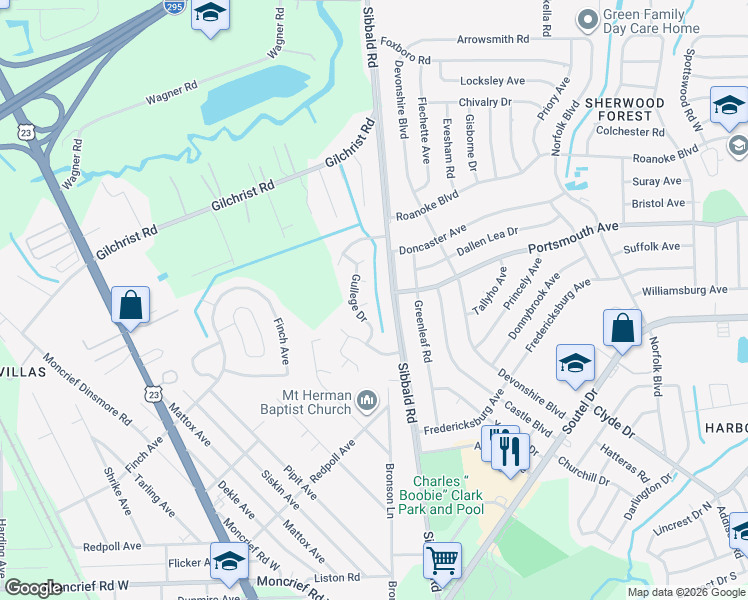 map of restaurants, bars, coffee shops, grocery stores, and more near 8357 Pembrook Court in Jacksonville