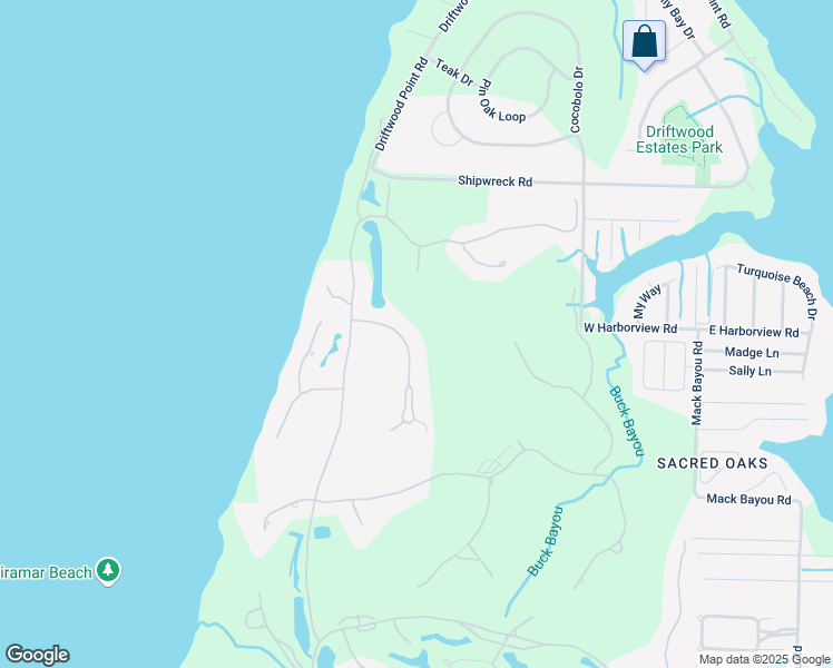 map of restaurants, bars, coffee shops, grocery stores, and more near 3104 Merion Drive in Miramar Beach