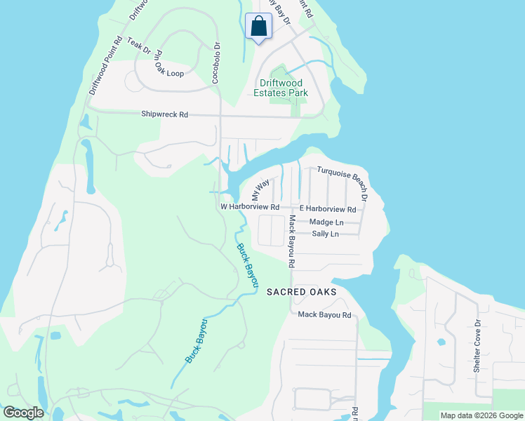 map of restaurants, bars, coffee shops, grocery stores, and more near 136 Beacon Way in Santa Rosa Beach