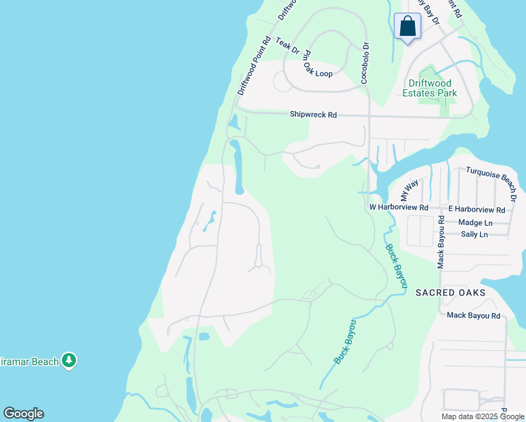 map of restaurants, bars, coffee shops, grocery stores, and more near 3104 Merion Drive in Miramar Beach