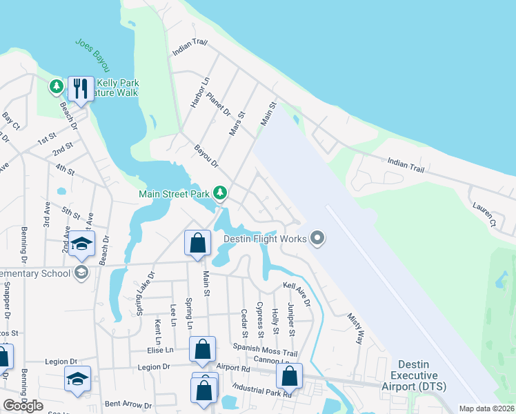 map of restaurants, bars, coffee shops, grocery stores, and more near 164 Knots Place in Destin