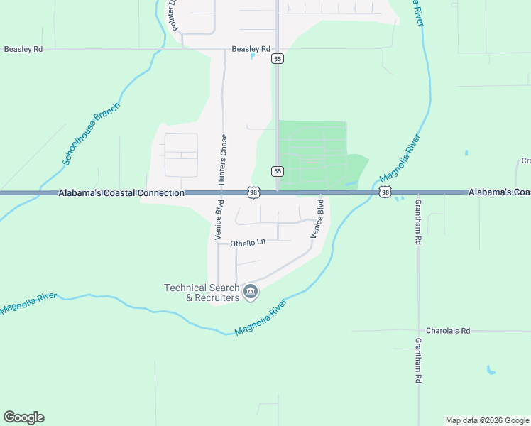 map of restaurants, bars, coffee shops, grocery stores, and more near 12381 Shakespeare Drive in Foley