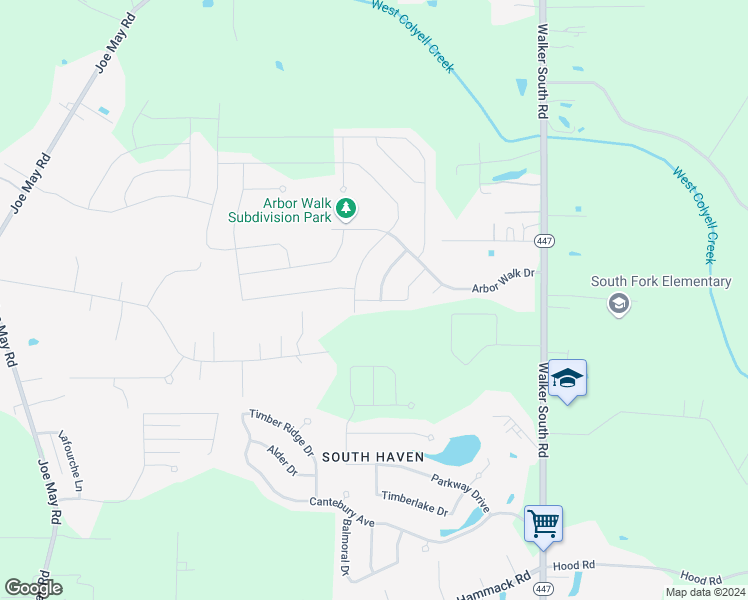 map of restaurants, bars, coffee shops, grocery stores, and more near 13838 Ponderosa Drive in Denham Springs