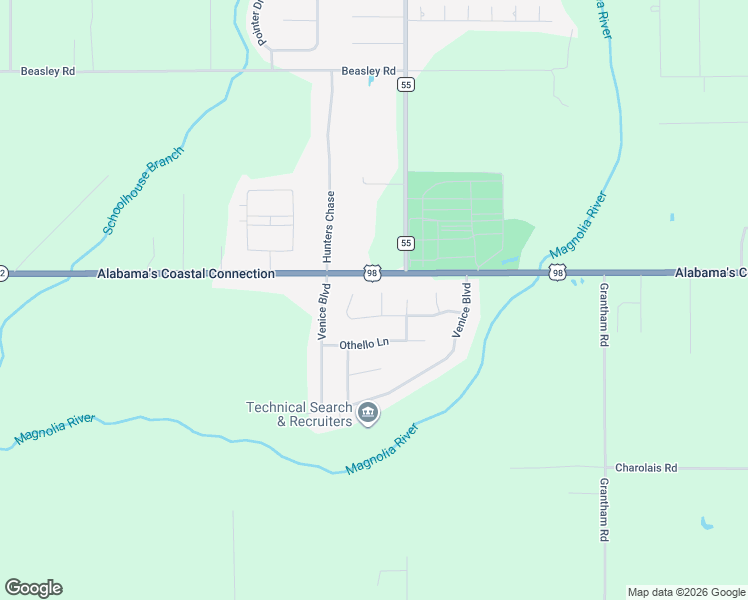 map of restaurants, bars, coffee shops, grocery stores, and more near 16400 Tempest Drive in Foley