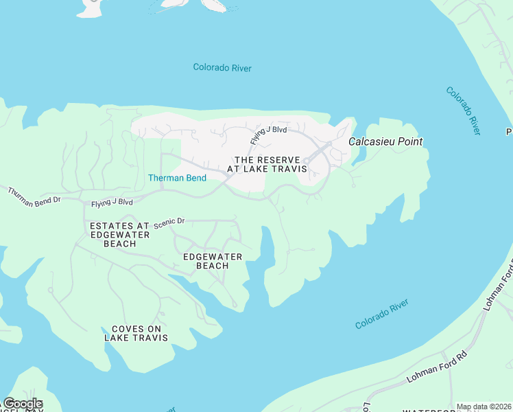 map of restaurants, bars, coffee shops, grocery stores, and more near 18613 Flying J Boulevard in Spicewood