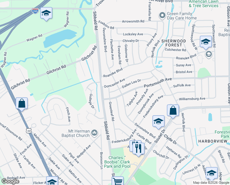 map of restaurants, bars, coffee shops, grocery stores, and more near 5214 Dallen Lea Drive in Jacksonville