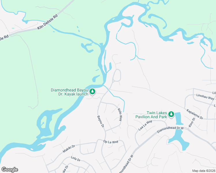 map of restaurants, bars, coffee shops, grocery stores, and more near 104209 Bayou Drive in Diamondhead