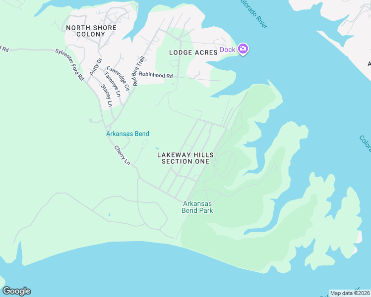 map of restaurants, bars, coffee shops, grocery stores, and more near 3401 Rockhill Drive in Lago Vista