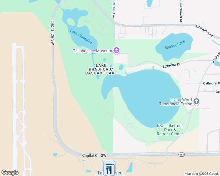 map of restaurants, bars, coffee shops, grocery stores, and more near 2850 Echo Point Lane in Tallahassee